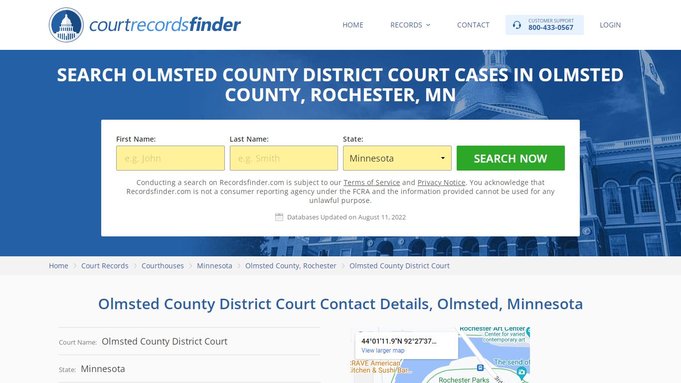 Olmsted County District Court Case Search - RecordsFinder