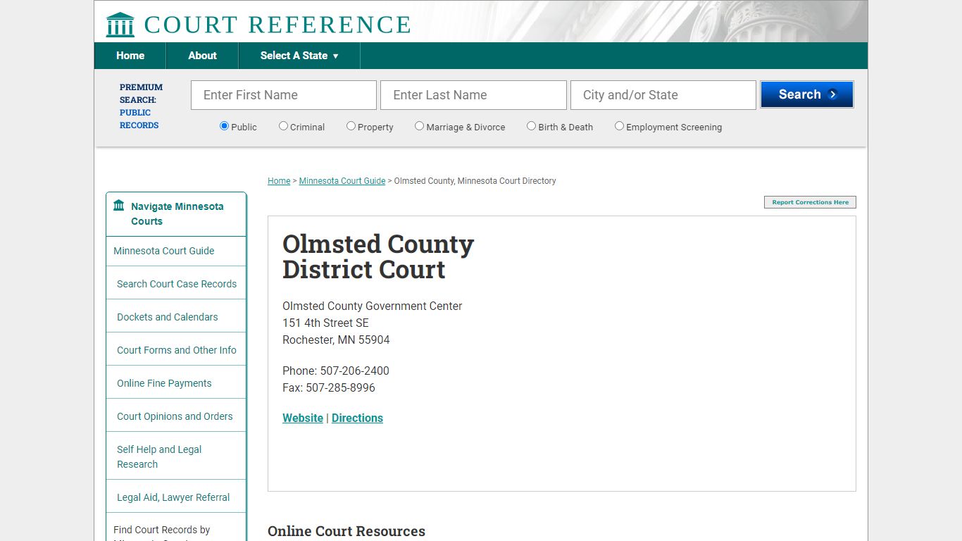 Olmsted County Court Records Olmsted County Court Records
